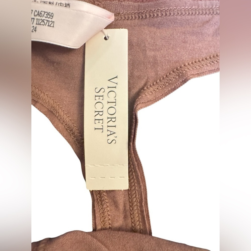Victoria’s Secret Brown Logo Embellished Thong Women’s Size Small NWT - Picture 7 of 9
